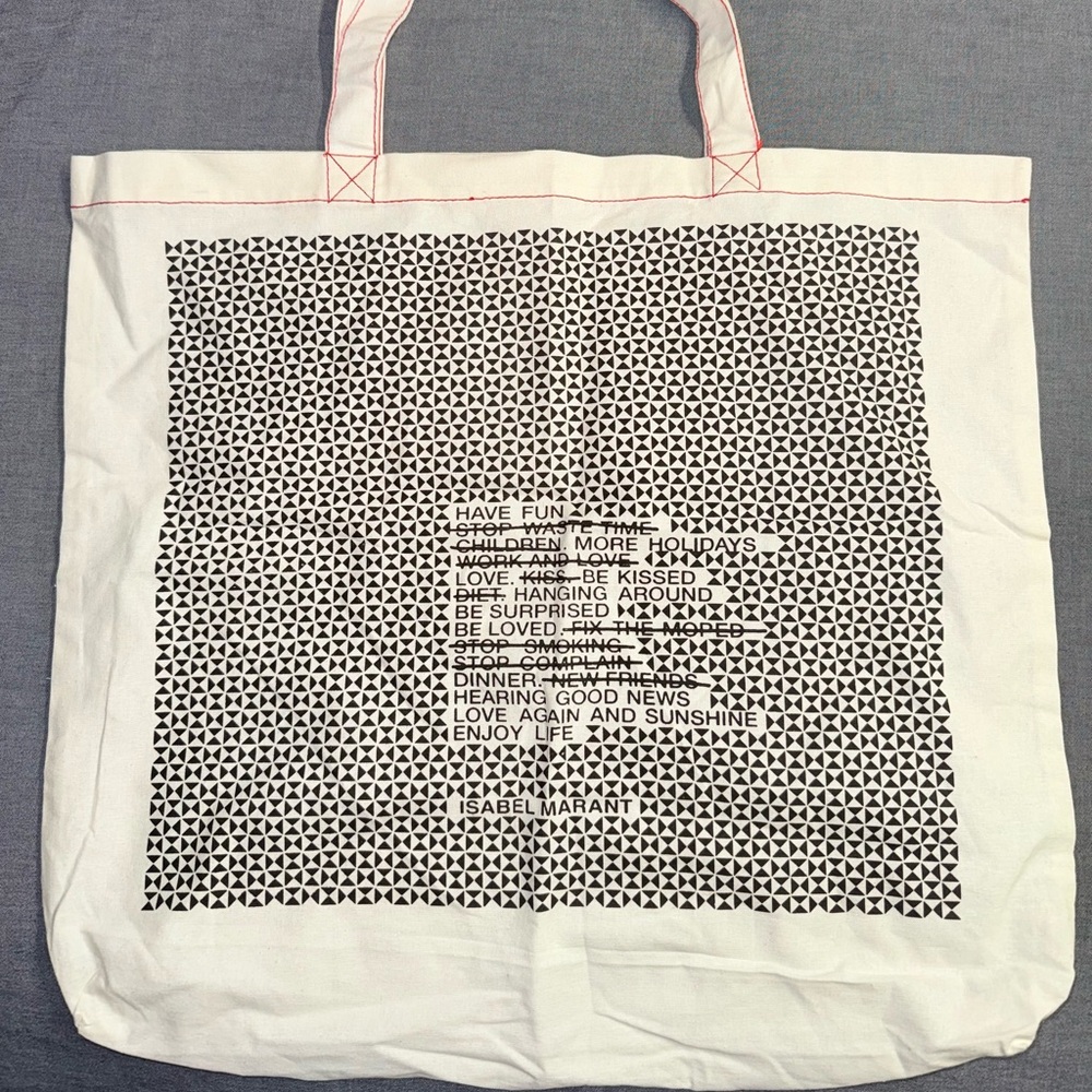 Sold Isabel Marant Graphic White Tote